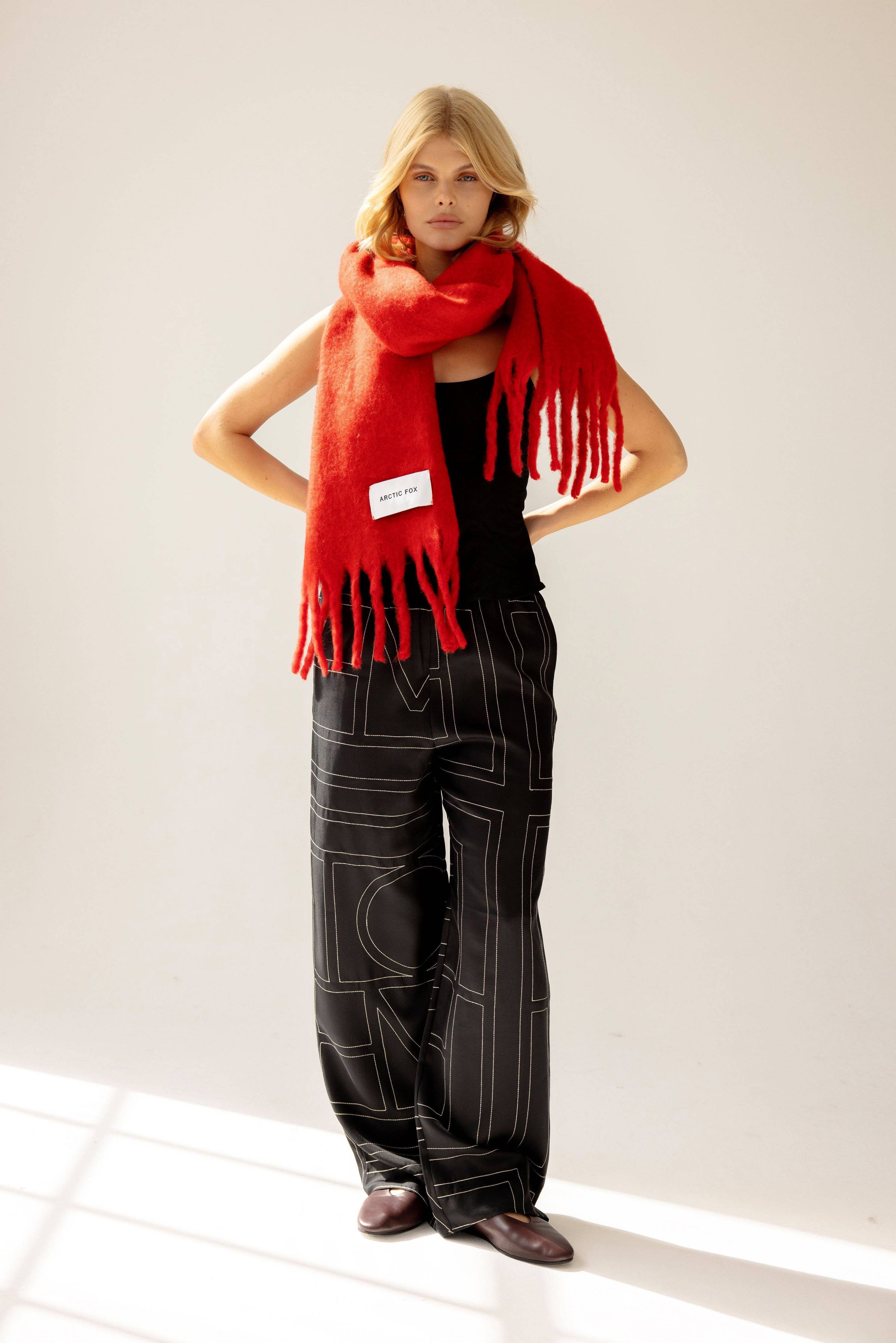 The Stockholm Scarf - 100% Recycled - Crimson Red *FINAL SALE