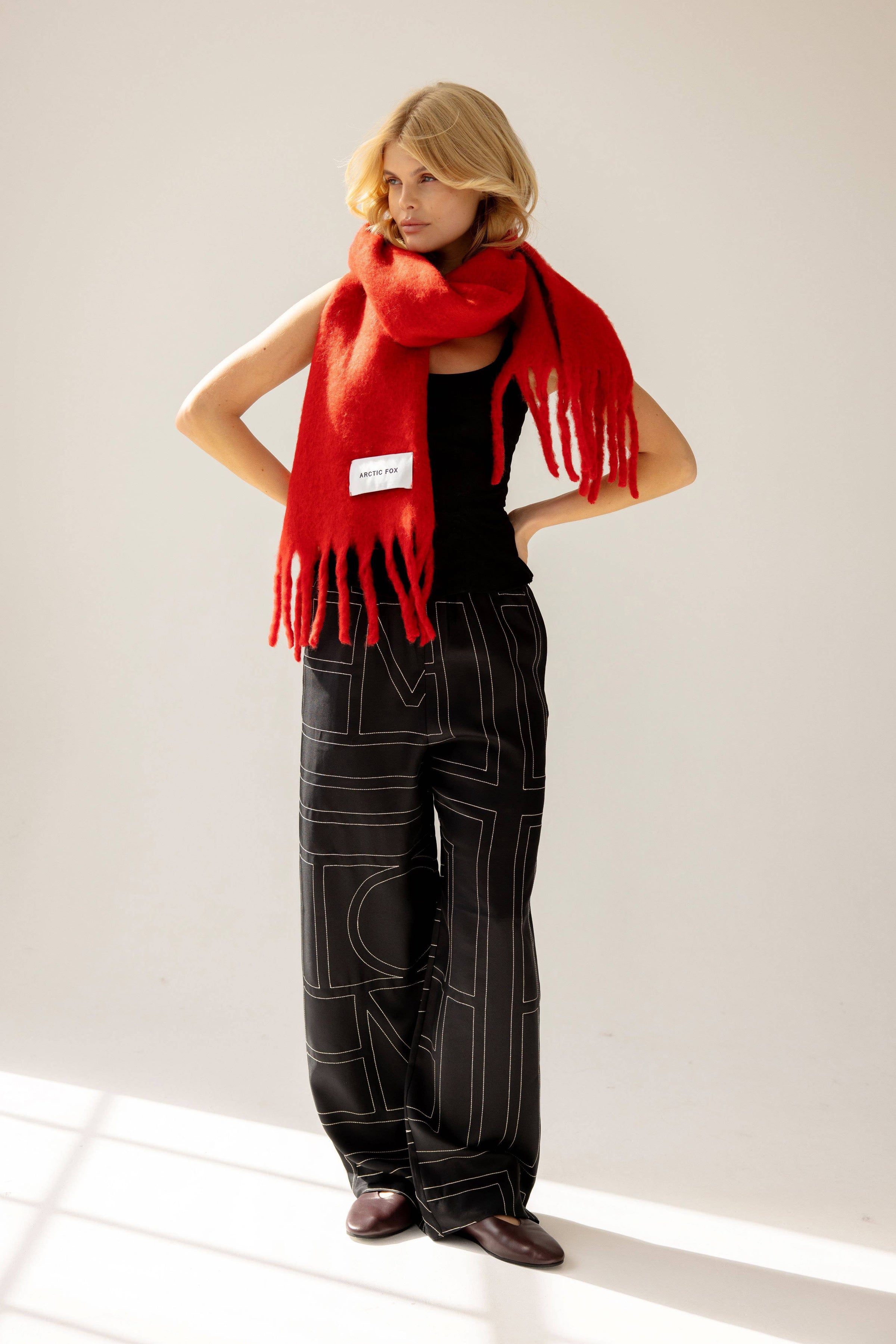 The Stockholm Scarf - 100% Recycled - Crimson Red *FINAL SALE